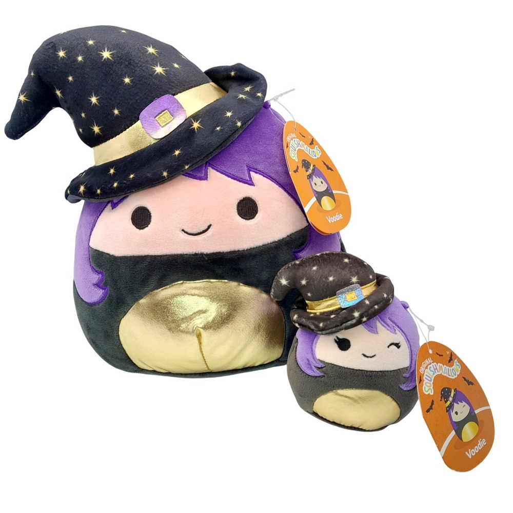 Squishmallows Voodie the Witch Halloween Plush Set 8 Inch and 4 Inch NWT